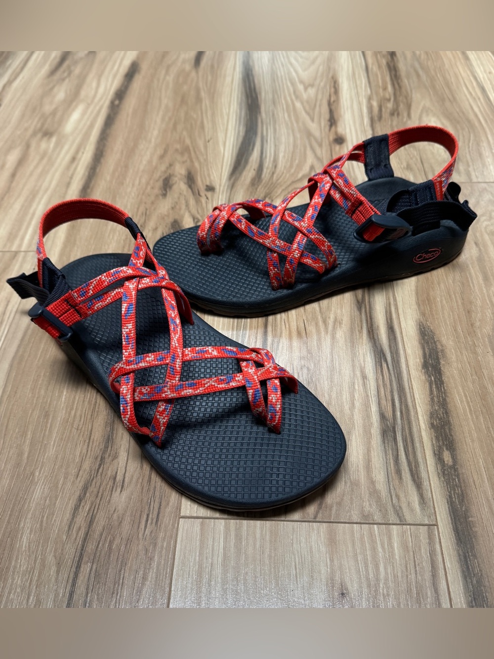 Chaco ZX/2 Cloud Dual Strap Sandal Botanic Spicy Orange Outdoor Hiking Size 10